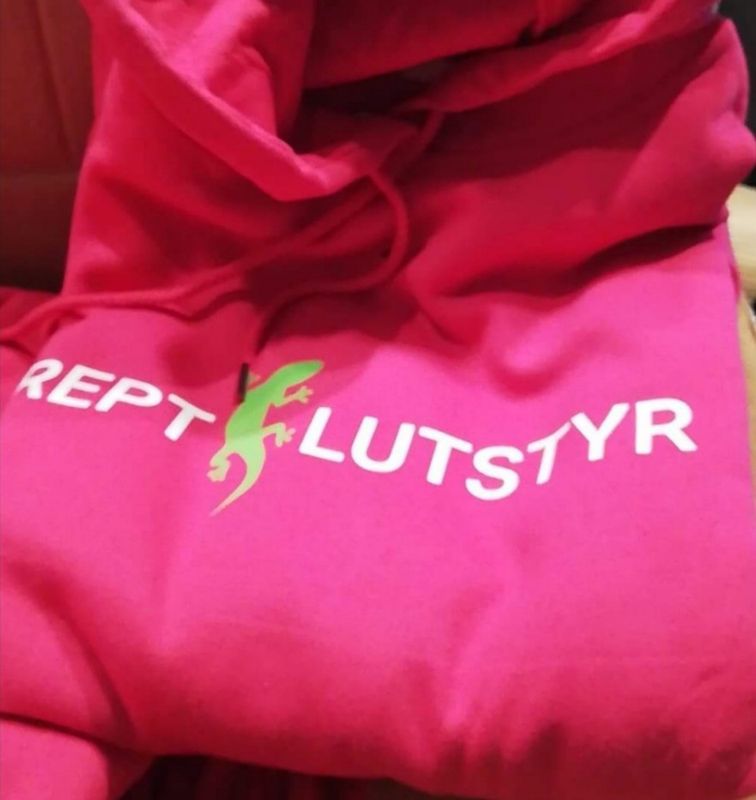 Rosa Reptilutstyr hettegenser xxl