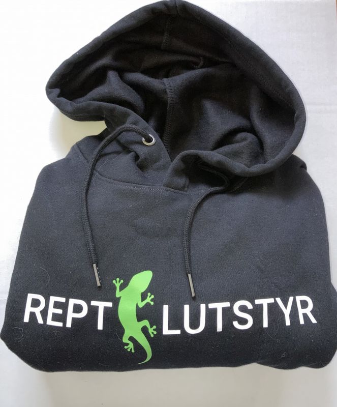 Svart Reptilutstyr hettegenser  L