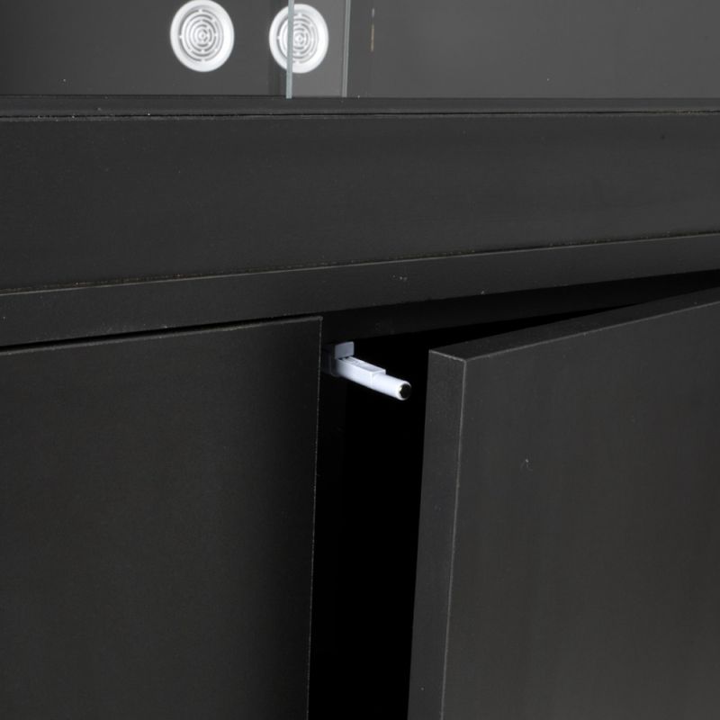 Monkfield/ Habistat kabinet 122x46x66cm svart