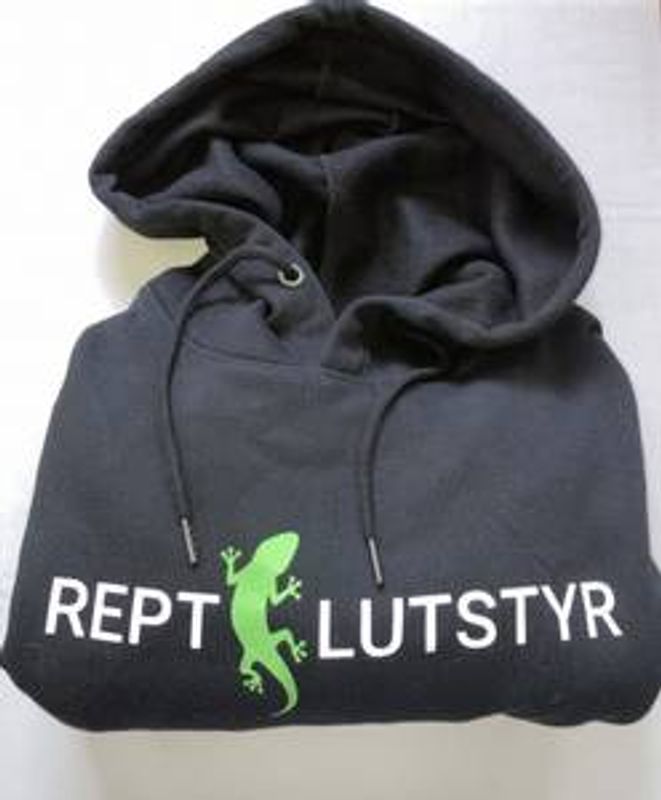Svart Reptilutstyr hettegenser 3-XL
