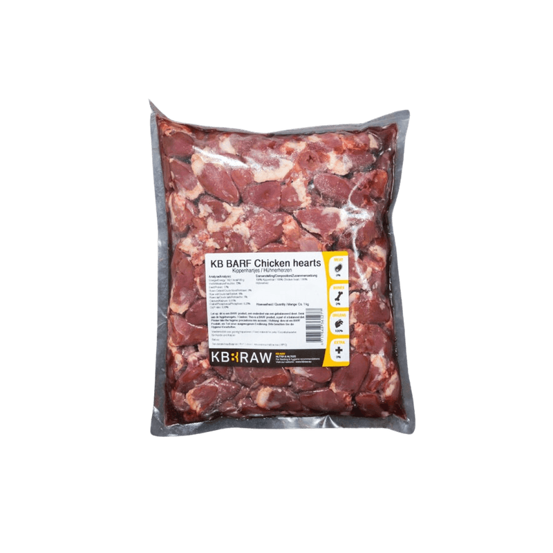 KB BARF kylling hjerter 1 kg /MÅ hentes