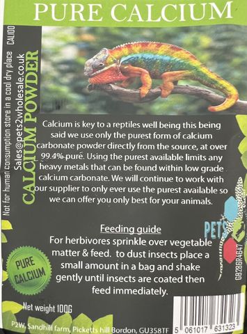 Hovedbilde P2W pure calsium 100g