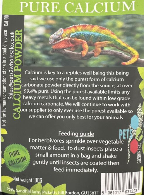 Hovedbilde P2W pure calsium 100g