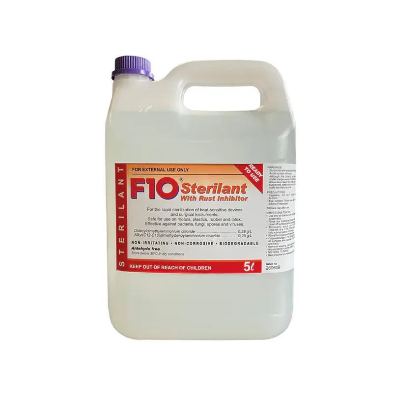 F10 Sterilant with Rust Inhibitor 5 liter -KLAR TIL BRUK