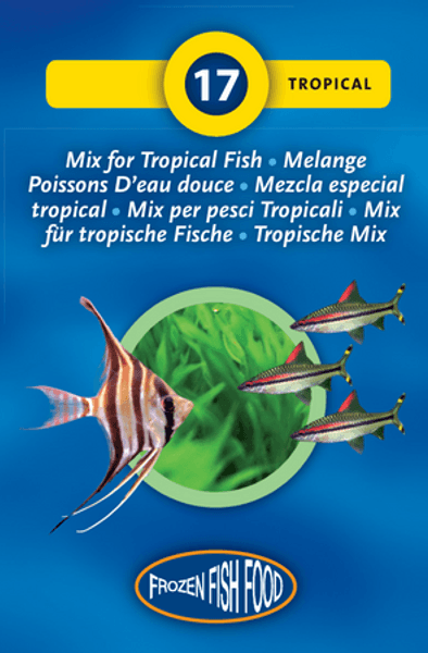Frysefor mix til tropiske fisk 100g / m&aring; hentes